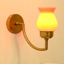 1ST TIME Orange Printed Glass Traditional Cylinder Shaped Wall Lamp-picture-32