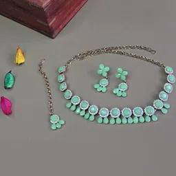 VATSALYA creation Gold-Plated Artificial Stones Alloy Jewellery Set-image-90