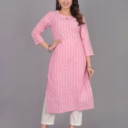 The Hope Striped Pure Cotton Straight Kurta-picture-16