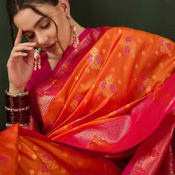Sangria Woven Design Saree With Blouse Piece-23