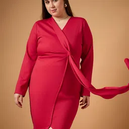 SASSAFRAS Curve Scuba Bodycon Dress-image-26