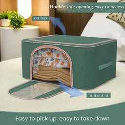 Kuber Industries Green & Pink Set of 2 Reusable Drawer Organisers image 5