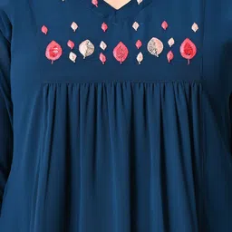 PrettyPlus by Desinoor.com Plus Size Embellished Georgette A-Line Dress image 5