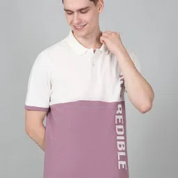 Cantabil Men Colourblocked Polo Collar Cotton T-shirt-image-61