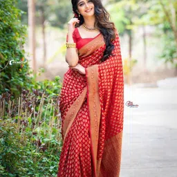 Sanwariya Ethnic Motif Zari Woven Kanjeevaram Saree-46