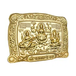 Pray Everyday Textured Laxmi ji Gold Pana-image-55
