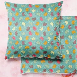 ArtzFolio Multicoloured Set of 2 Velvet Square Cushion Covers-11
