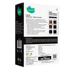 Vegetal Set Of 3 Safe Color Hair Color - 100 g Each - Soft Black image 3