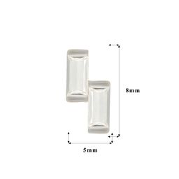 BHIMA 22K BIS Hallmark 916 Purity Yellow Gold Stone Bar Stud Earring image 3