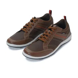 ERGON Men Textured Leather Sneakers-58