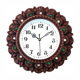 Big Bang Brown & White Textured Traditional Wall Clock-18