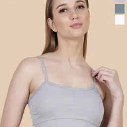 ComfyStyle Women Pack of 3 Full Coverage Non-Wired and Removable Padding Sports Bra-2
