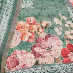 Soch Floral Printed Thread Work Tussar Unstitched Dress Material-image-49