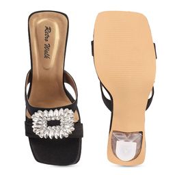 Retro Walk Embellished Block Mules image 5