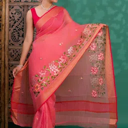 KCPC BANDHANI Women Pink Sarees-picture-15