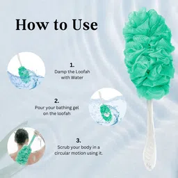 CareDone Set of 2 Soft Long Loofah with Handle image 3