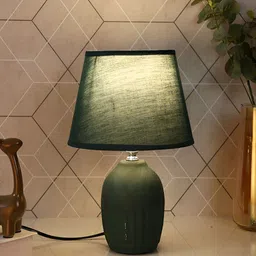 TAYHAA Green Ceramic Contemporary Frusturical Shaped Table Lamp-17