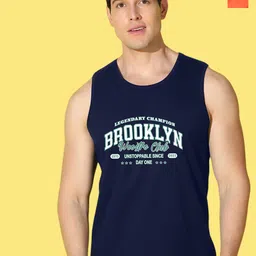 WOOSTRO Men Pack Of 2 Printed Super Combed Cotton Gym Vests VWS26(BKLN ORANGE)(BKLN NAVY)-picture-9