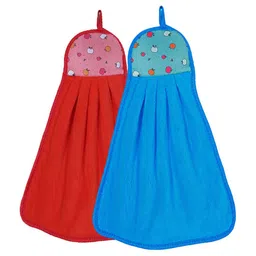 Kuber Industries 2-Pcs Assorted 110 GSM Super Absorbent Hanging Hand Towels-57