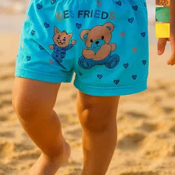 CORTICA Kids Pack of 2 Printed Regular Fit Cotton Shorts-image-24
