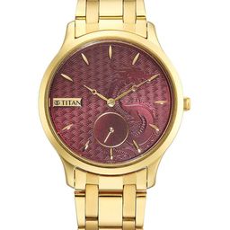Titan Men Embellished Dial & Stainless Steel Bracelet Style Straps Analogue Watch 1825YM10-image-104