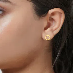 BHIMA 22K BIS Hallmark 916 Purity Yellow Gold Enchanting Round Gold Stud Earrings-54