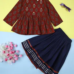 V-Mart Unisex Kids Printed Tunic with Skirt-36