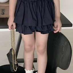 LULU & SKY Girls Tiered Pure Cotton Mini Skirt-image-47