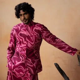HILO DESIGN Printed Nehru Jackets-image-56