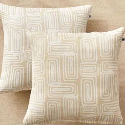 Home Centre Unisex Set of 2 Geometric Square Cushion Covers-image-54