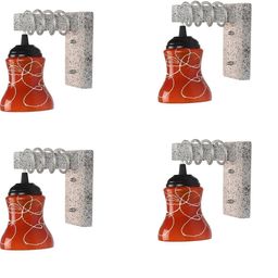SOMIL Orange Glass Cylinder Printed Wall Lamps-picture-9