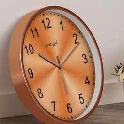 RANDOM Copper & Black Round Contemporary Analogue Wall Clock-image-34