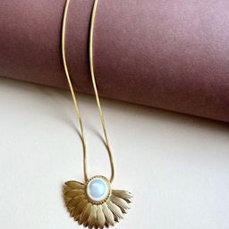 The Jewellery Tale Stainless Steel Gold-Plated Pearls Necklace-image-13
