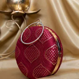 ARTKLIM Sequins Embroidered Box Clutch-40