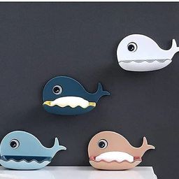 vrdh Fish Shape Cute Adhesive Waterproof Wall Mounted Soap Dish(PACK OF 1)1.185-picture-37