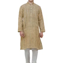 Exotic India Men Pure Cotton Kurta with Pyjamas &-image-54