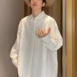 StyleCast Men Standard Oversized Fit Spread Collar Textured Casual Shirt-image-44