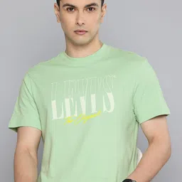 Levis Brand Logo Printed Pure Cotton Slim Fit T-shirt-picture-36