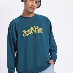 glitchez Uncommon Typo Waffle Knit Raglan Sleeves Sweatshirt-image-82