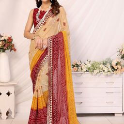 KALINI Bandhani Printed Embroidered Saree-picture-11