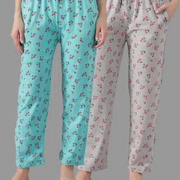 Women Pack Of 2 Relaxed-Fit Casual Wear Lounge Pants/Pyjama-image-86