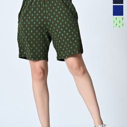 BAESD Women Printed High-Rise Shorts-image-55