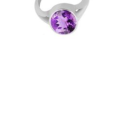 GenZcomplex Silver-Plated Copper Amethyst Finger Ring-image-96