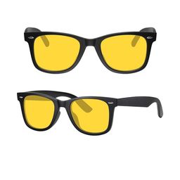 Arzonai Unisex Yellow Lens & Black Pack Of 2 Wayfarer Sunglasses With UV Protected Lens-19