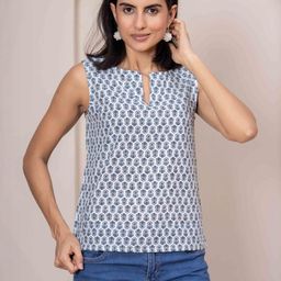 KEIYONA Women Floral Printed Cotton Top-image-64