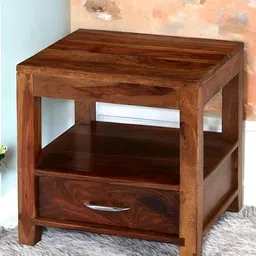 Ikiriya Beige Square Shaped Bedside Table-44