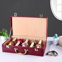 Kuber Industries Maroon Set of 1 Regular Jewellery Organiser Organisers-41
