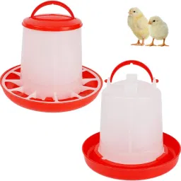 chicken, quail,duck,turkey, chicks1.5 Kg Feeder 1 Pcs 1.5 Ltr Drinker 1 Pcs=2pc Common Bird Feeder-3