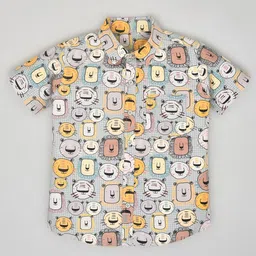 YOUMAA Boys Comfort Opaque Printed Casual Shirt-picture-32