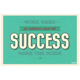 Inephos Green & Off White Quote Printed Wall Poster-image-77